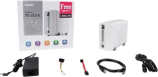Alt view image 5 of 5 - QNAP TS-212-E Diskless System Network Storage