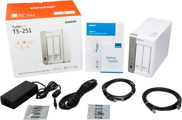 Alt view image 7 of 6 - QNAP TS-251 2-Bay Personal Cloud NAS, Intel 2.41GHz Dual Core CPU with Media Transcoding (TS-251-US)