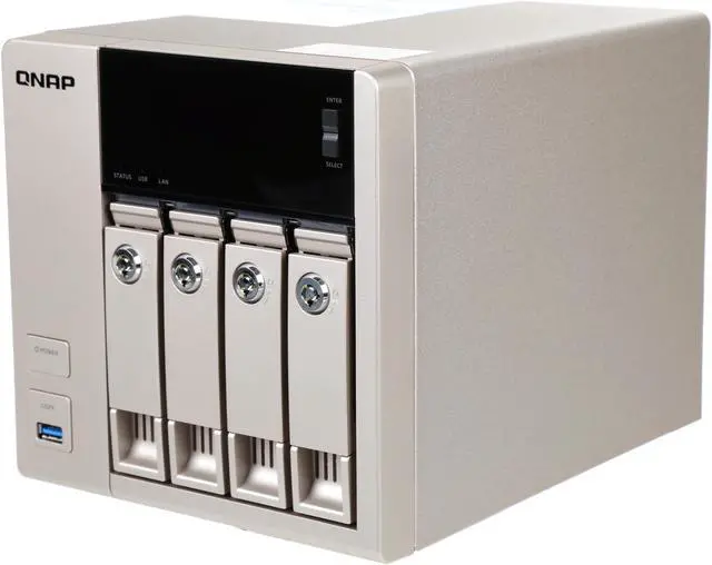 Main image of QNAP TVS-463-8G-US Diskless System 8GB DDR3L-1600 x 1 Affordable 10GbE-ready Golden Cloud Turbo vNAS