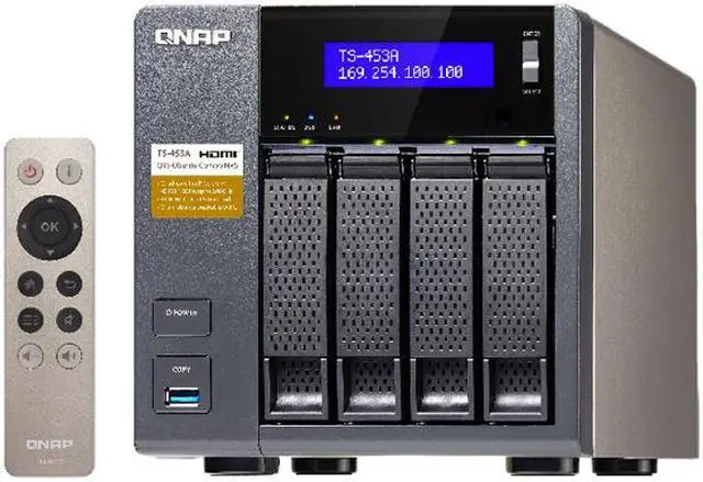 Alt view image 2 of 8 - QNAP TS-453A-8G-US (8GB RAM version) 4-Bay Professional-grade NAS. Intel Braswell Quad-core 1.6 GHz CPU with Media Transcoding Support 4K Playback