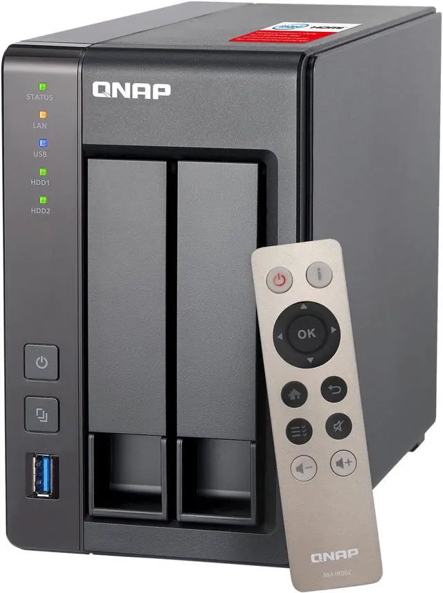 Main image of QNAP TS-251+-2G-13R-US 3TB (1 x 3TB) 2-Bay Personal Cloud NAS,Intel 2.0 GHz Quad-Core CPU with Media Transcoding