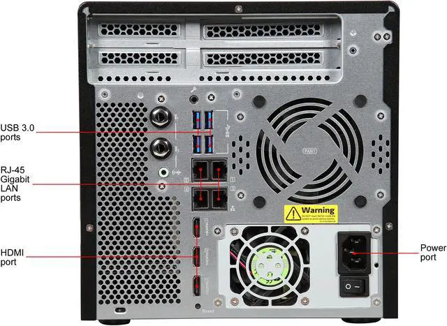 Alt view image 6 of 8 - QNAP High Performance 6 bay (4+2) NAS / iSCSI IP-SAN. Intel Skylake Core i3-7100 3.9 GHz Dual core, 8GB RAM, 10G-ready