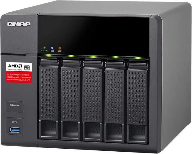 Main image of QNAP TS-563-2G 5-Bay AMD 64bit x86-based NAS, Quad Core 2.0GHz, 2GB RAM, 2 x 1GbE, 10G-ready