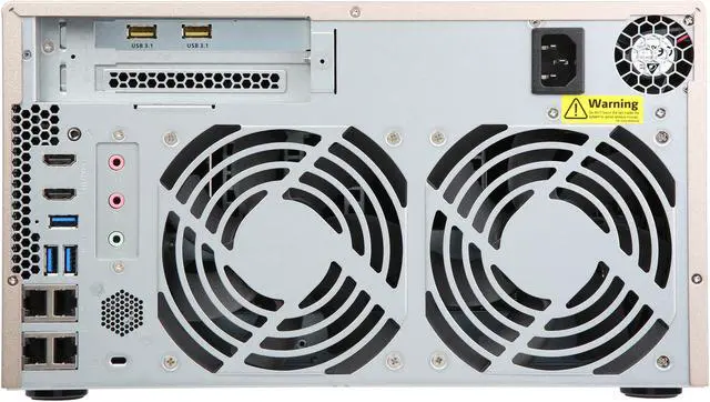 Alt view image 4 of 8 - QNAP TVS-873-8G-US 8-bay NAS/iSCSI IP-SAN, AMD R Series Quad-core 2.1 GHz, 8GB RAM, 10G-ready