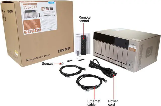 Alt view image 8 of 8 - QNAP TVS-873-8G-US 8-bay NAS/iSCSI IP-SAN, AMD R Series Quad-core 2.1 GHz, 8GB RAM, 10G-ready
