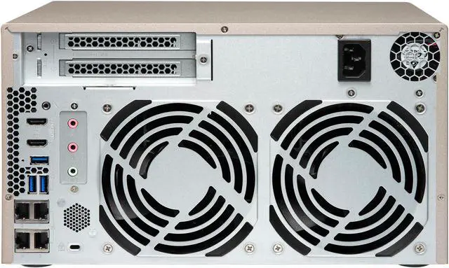 Alt view image 11 of 13 - Qnap 8-bay NAS/iSCSI IP-SAN, AMD R series Quad-core 2.1GHz, 8GB RAM, 10G-ready (TVS-873e-8G-US)