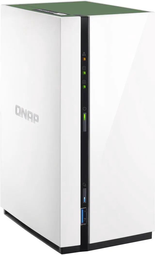 Alt view image 4 of 9 - Qnap 2-bay NAS, ARM Quad-core 1.4GHz, 1GB DDR4 RAM, 3.5" SATA HDDs, 1xUSB3.0, 2xUSB2.0, 1x GbE LAN (TS-228A-US)
