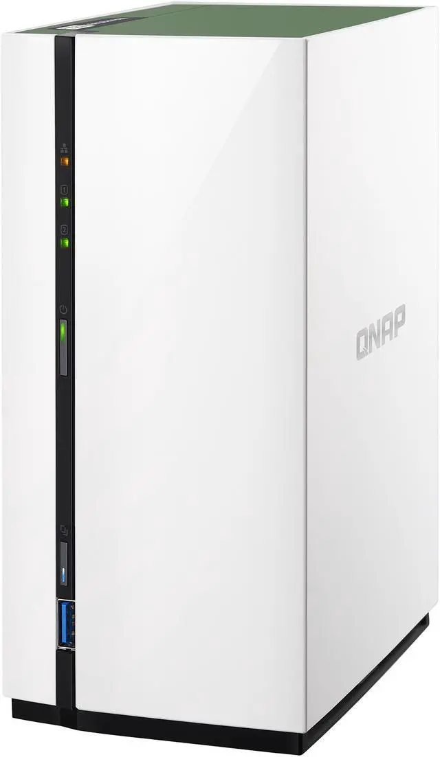 Alt view image 5 of 9 - Qnap 2-bay NAS, ARM Quad-core 1.4GHz, 1GB DDR4 RAM, 3.5" SATA HDDs, 1xUSB3.0, 2xUSB2.0, 1x GbE LAN (TS-228A-US)