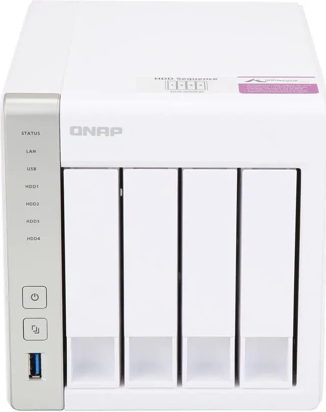 Alt view image 4 of 9 - QNAP 4-Bay TS-431P2-1G-US Personal Cloud NAS with DLNA, ARM Cortex A15 1.7GHz Quad Core, 1GB RAM
