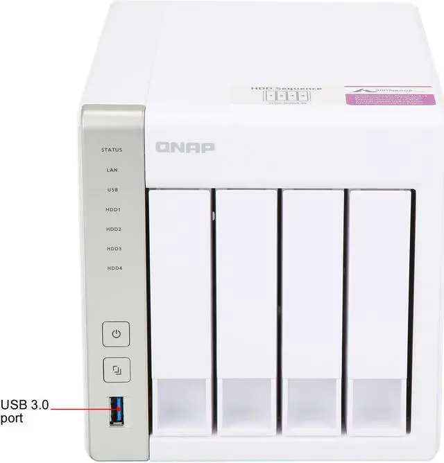 Alt view image 5 of 9 - QNAP 4-Bay TS-431P2-1G-US Personal Cloud NAS with DLNA, ARM Cortex A15 1.7GHz Quad Core, 1GB RAM
