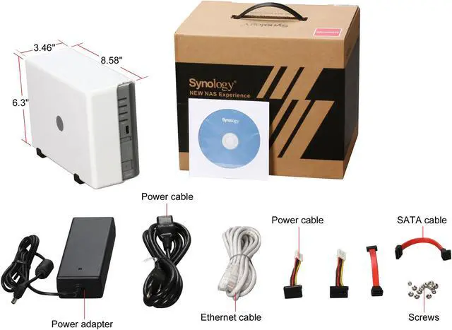 Alt view image 7 of 7 - Synology DS209j Economical 2-bay SATA NAS Server for Personal and Home Use