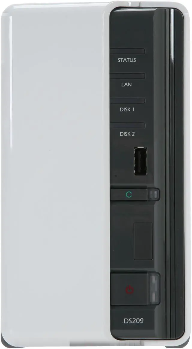 Alt view image 2 of 5 - Synology DS209 Diskless System Disk Station 2-bay SATA NAS Server for Workgroups and Offices