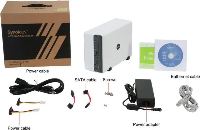 Alt view image 5 of 5 - Synology DS209 Diskless System Disk Station 2-bay SATA NAS Server for Workgroups and Offices