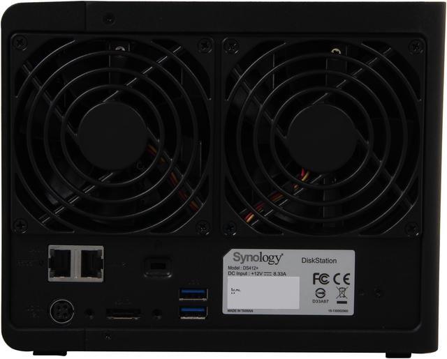 Alt view image 4 of 6 - Synology DS412+ Diskless System High-Performance & Easy to Manage 4-bay All-in-1 NAS Server for SMB Users