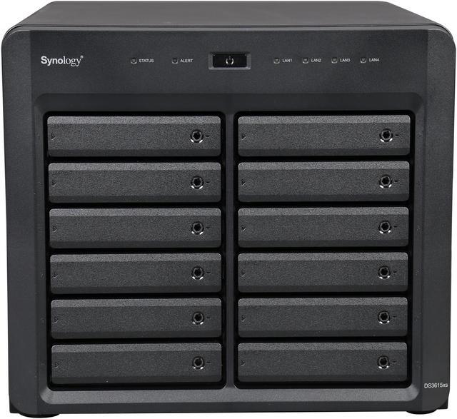 Alt view image 3 of 7 - Synology DS3615xs 12-Bay High Performance NAS, PCIe Slot, Expandable ECC RAM