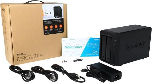 Alt view image 7 of 7 - Synology DS715 Diskless System DiskStation 2-Bay (Diskless) Network Attached Storage (NAS)