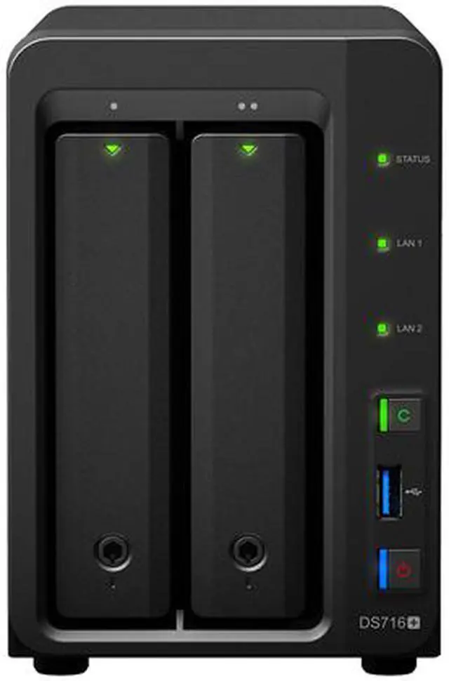 Alt view image 2 of 6 - SYNOLOGY DS716+ NAS Server DiskStation Quad Core 2.08 GHz 2Bay 2G DDR3 (No HDD)