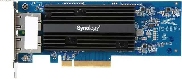Synology 10Gb Ethernet Adapter 2 RJ45 (E10G18-T2) - Newegg.com