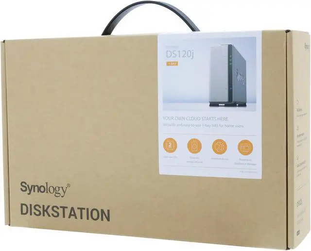 Alt view image 10 of 10 - Synology 1 Bay Desktop NAS DiskStation DS120j (Diskless)