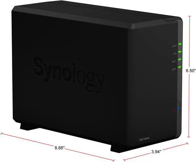 Alt view image 5 of 10 - Synology 2 bay NAS Disk Station, DS218play (Diskless)