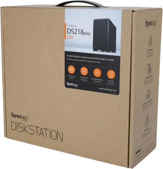 Alt view image 10 of 10 - Synology 2 bay NAS Disk Station, DS218play (Diskless)