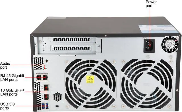 Alt view image 7 of 10 - QNAP TS-832X-8G-US High-Performance 8-Bay 64-bit NAS Built-in 2 x 10GbE (SFP+) Network, Hardware Encryption, Quad Core 1.7GHz, 8GB RAM, 2 x 1GbE