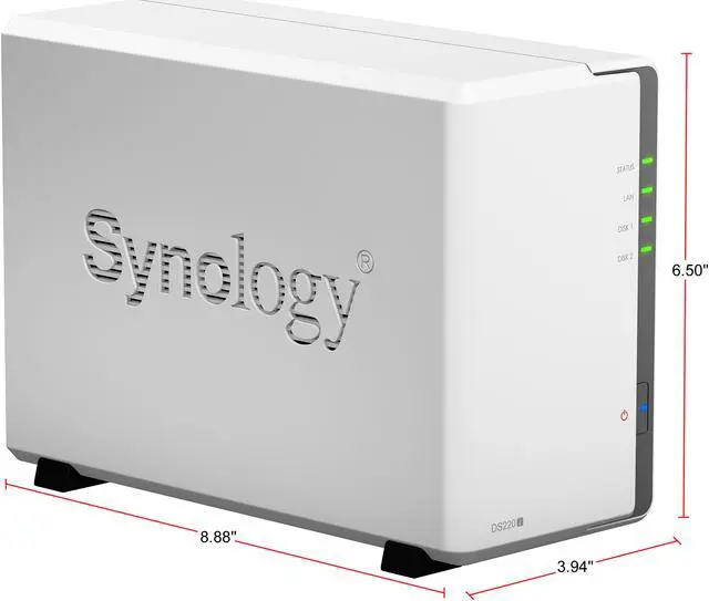 Alt view image 3 of 10 - Synology 2 Bay Desktop NAS DiskStation DS220j (Diskless)