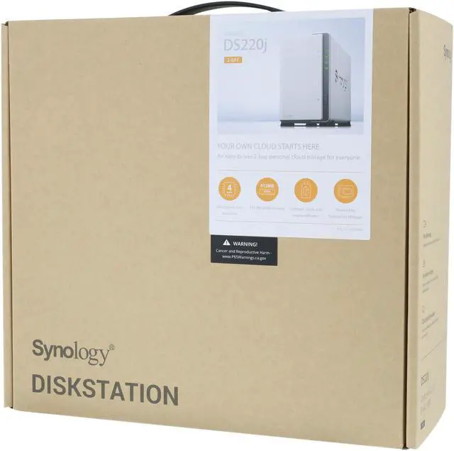Alt view image 10 of 10 - Synology 2 Bay Desktop NAS DiskStation DS220j (Diskless)