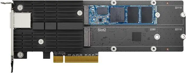 Alt view image 2 of 5 - Synology E10M20-T1 10Gb Ethernet and M.2 Adapter card