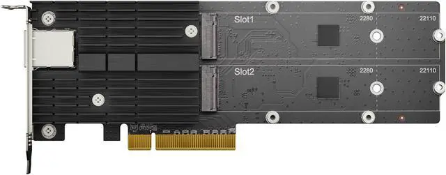 Alt view image 5 of 5 - Synology E10M20-T1 10Gb Ethernet and M.2 Adapter card
