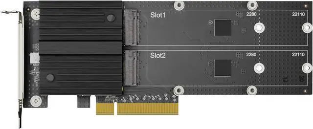 Alt view image 3 of 5 - Synology M2D20 M.2 Adapter Card