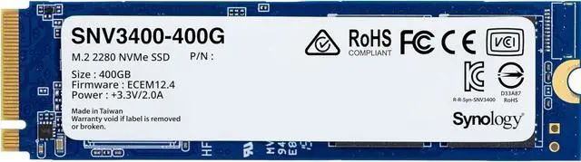 Main image of Synology SNV3400-400G 400GB 400GB M.2 2280 NVMe SSD