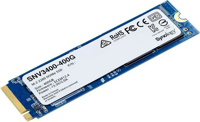 Alt view image 2 of 2 - Synology SNV3400-400G 400GB 400GB M.2 2280 NVMe SSD