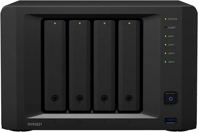Alt view image 2 of 6 - Synology 4 Bay NVR Deep Learning Video Analytics DVA3221 (Diskless)