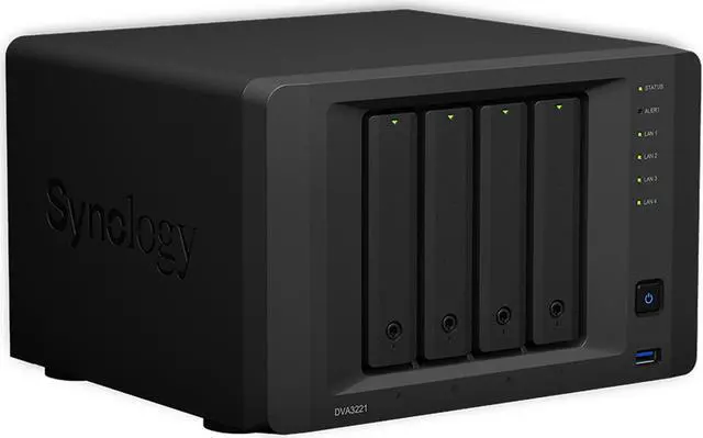 Alt view image 3 of 6 - Synology 4 Bay NVR Deep Learning Video Analytics DVA3221 (Diskless)