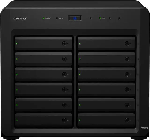 Alt view image 2 of 9 - Synology 12 Bay Desktop NAS Expansion Unit DX1222 (Diskless)