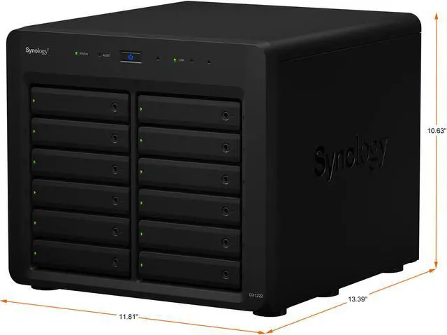 Alt view image 4 of 9 - Synology 12 Bay Desktop NAS Expansion Unit DX1222 (Diskless)