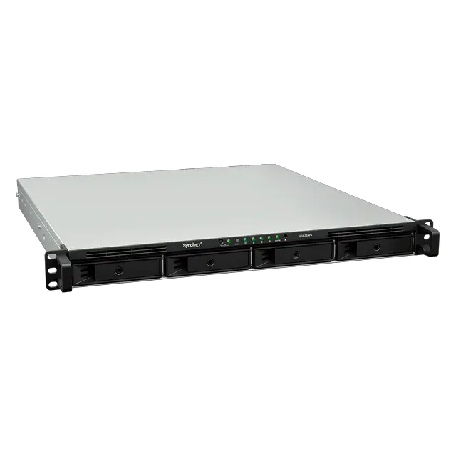 Alt view image 3 of 3 - Synology 4bay NAS RackStation - AMD V1500B (2.2 GHz) - 2 Ram Slots - 4 Drive Bays - Gigabit Ethernet - USB 3.2 - 4x RJ-45 - RS826RP+