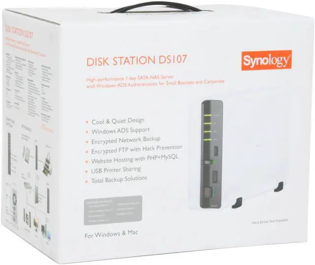 Alt view image 9 of 9 - Synology DS107 1-bay SATA NAS Server