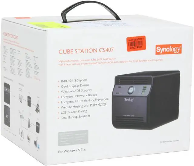 Alt view image 11 of 11 - Synology CS407 Diskless System 4-bay SATA NAS Server