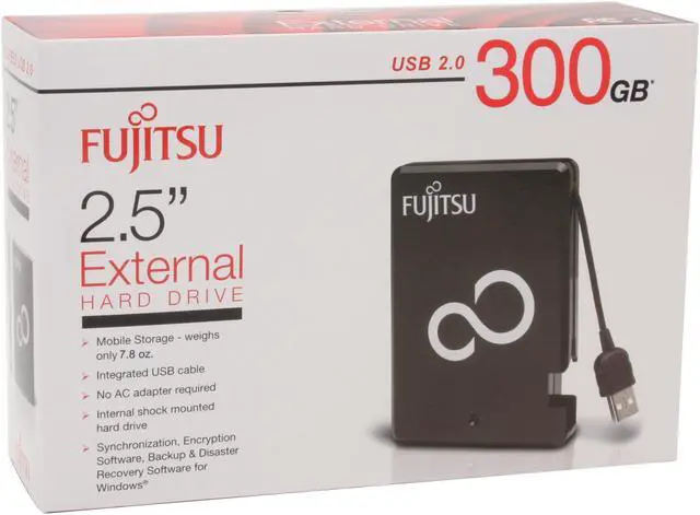 Alt view image 7 of 7 - Fujitsu 300GB USB 2.0 2.5" External Hard Drive RE25U300J