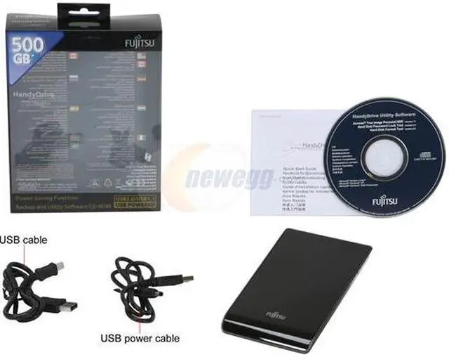 Alt view image 4 of 4 - Fujitsu HandyDrive 500GB USB 2.0 2.5" External Hard Drive MMH2500UB