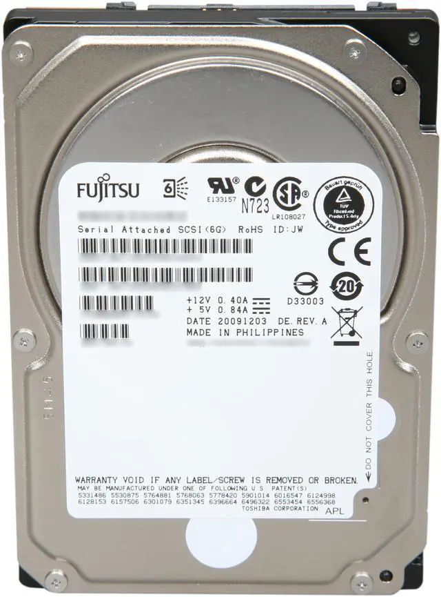 Alt view image 2 of 4 - Fujitsu MBD2300RC 300GB 10000 RPM 16MB Cache SAS 6Gb/s 2.5" Enterprise Hard Drive Bare Drive