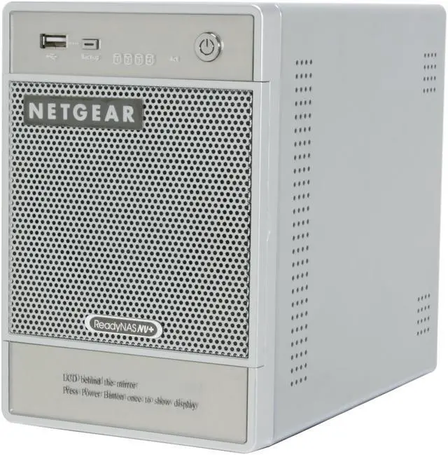 Alt view image 2 of 10 - Netgear ReadyNas NV+  1TB (2 x 500GB) 4-bay Network Storage (NAS) w/ Gigabit & speeds up to 25MBps