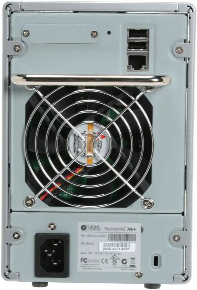 Alt view image 7 of 10 - Netgear ReadyNas NV+  1TB (2 x 500GB) 4-bay Network Storage (NAS) w/ Gigabit & speeds up to 25MBps