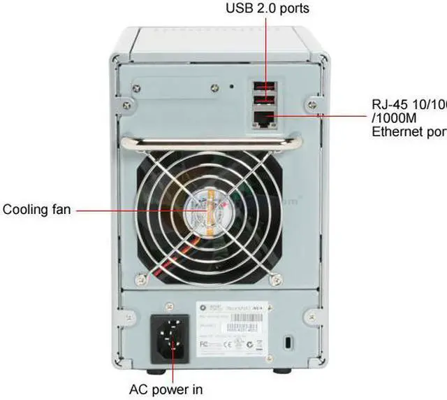 Alt view image 4 of 10 - NETGEAR RND4425 4 x 250GB ReadyNAS NV+ Gigabit Desktop Network Storage