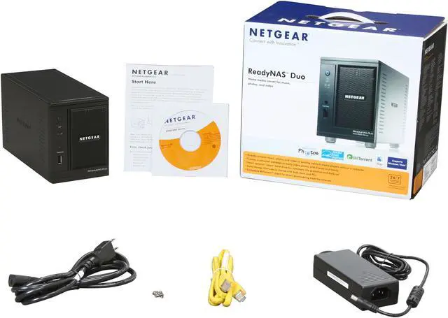 Alt view image 6 of 6 - Netgear ReadyNAS Duo 2-bay NAS Drive Enclosure w/ Gigabit & speeds up to 25MBps  (Diskless)