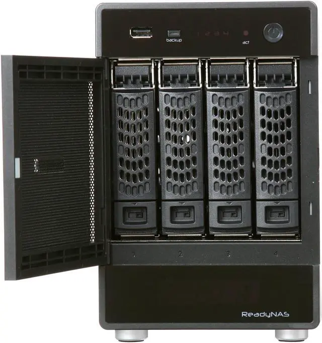 Alt view image 2 of 6 - NETGEAR RNDP400U-100NAS Diskless ReadyNAS Ultra 4 Multimedia Desktop Storage System with iSCSI