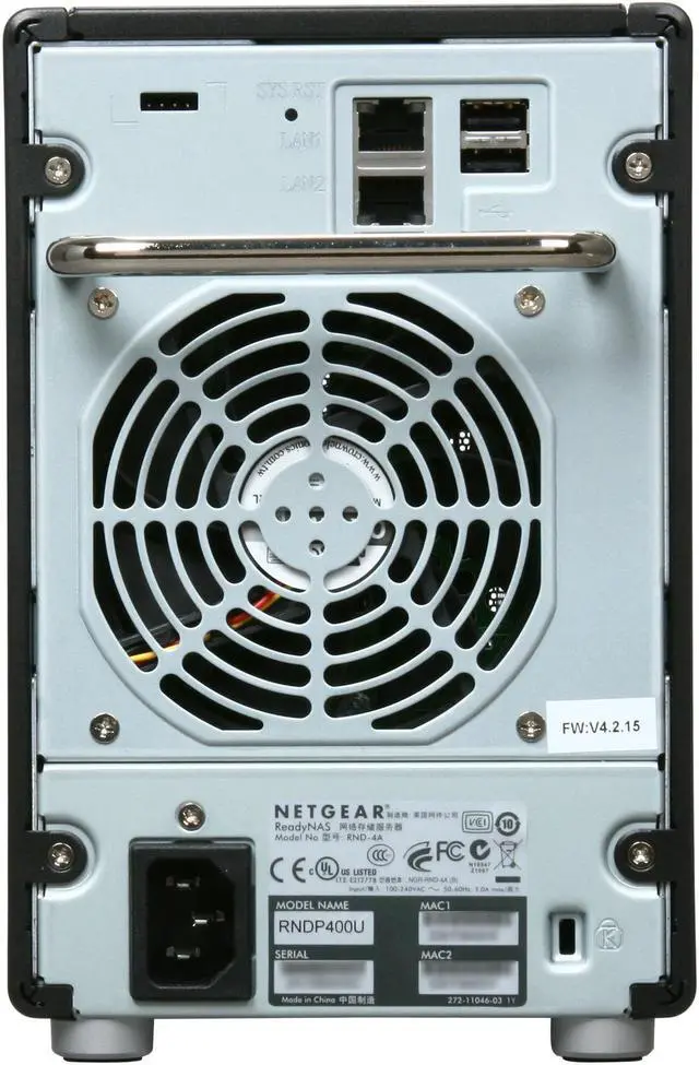 Alt view image 4 of 6 - NETGEAR RNDP400U-100NAS Diskless ReadyNAS Ultra 4 Multimedia Desktop Storage System with iSCSI