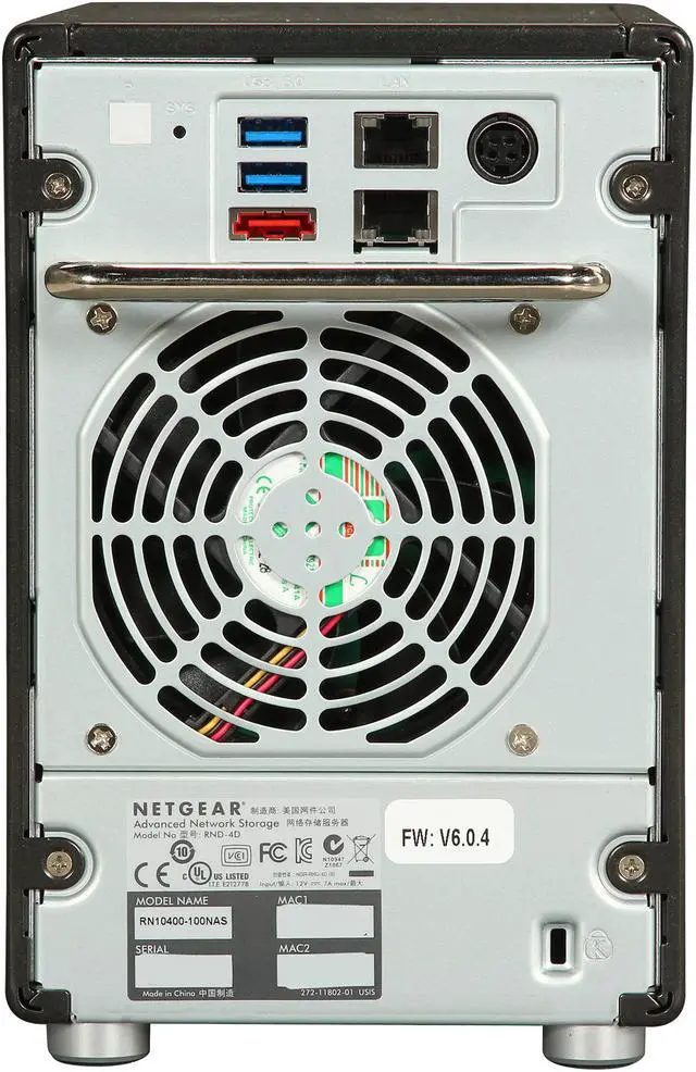 Alt view image 4 of 6 - NETGEAR ReadyNAS 104 4-Bay 4TB (4 x 1TB) Network Attached Storage (RN10441D)